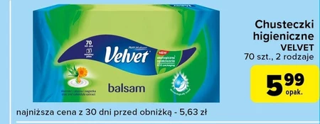 Chusteczki higieniczne Velvet