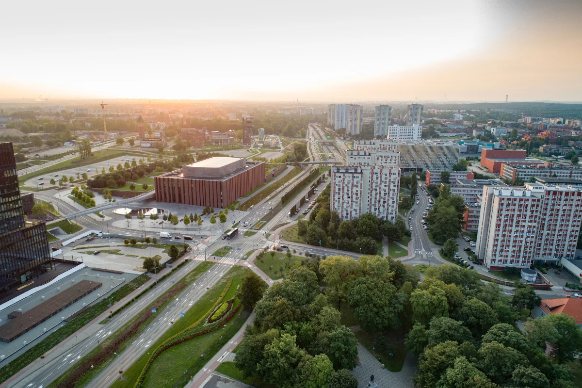 Widok na najbardziej zaludnione śląskie miasto