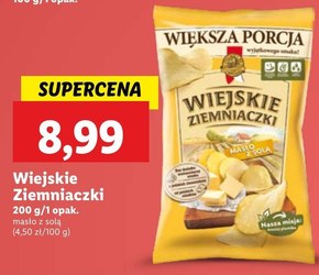 Wiejskie Ziemniaczki Chipsy ziemniaczane masło z solą 130 g niska cena