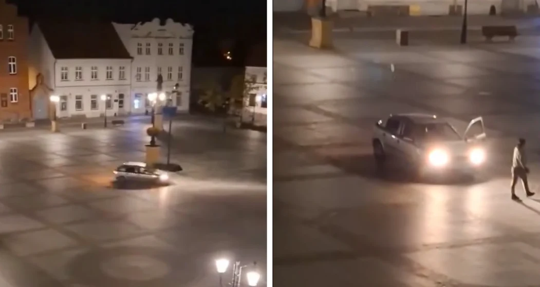 Policja zatrzymała mężczyznę, który driftował na rynku w Środzie Wielkopolskiej Policja zatrzymała mężczyznę, który driftował na rynku w Środzie Wielkopolskiej