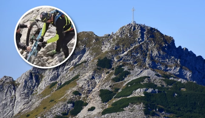 Wniósł rower elektryczny na Giewont. Strażnicy szukają bezmyślnego turysty