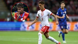 Kacper Urbański i Lamine Yamal w kółeczku