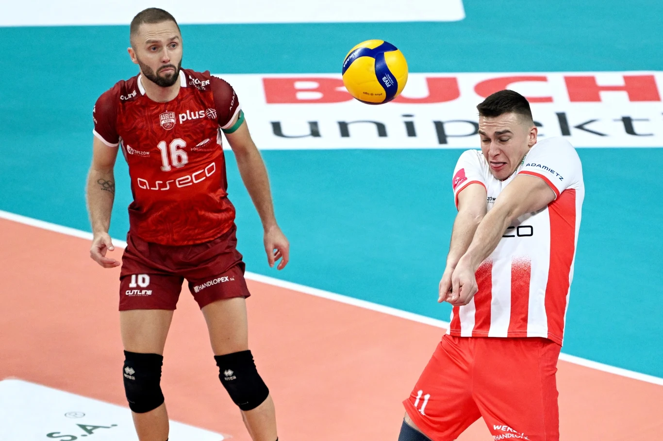 Paweł Zatorski i Lukas Vasina, siatkarze Asseco Resovii