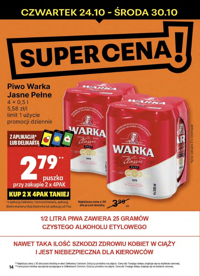 Gazetka: Super cena w Delikatesach Centrum!  - strona 14