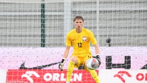 Oliwier Zych w bramce młodzieżowej reprezentacji Polski do lat 21