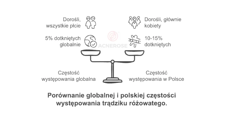 Występowanie Trądziku Różowatego w Polsce