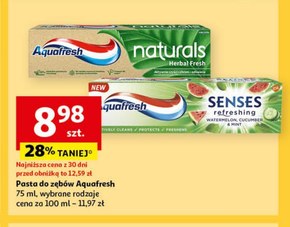 Aquafresh Naturals Herbal Fresh Pasta do zębów z fluorkiem 75 ml niska cena