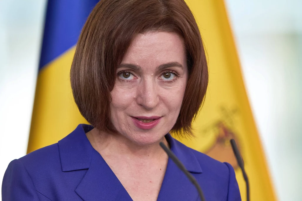 Prezydent Mołdawii, Maia Sandu podczas wizyty w Berlinie