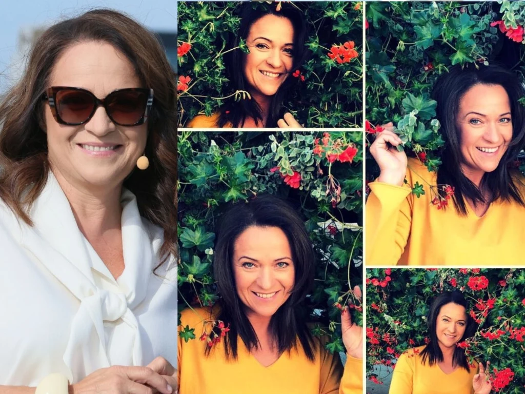 Ewa Drzyzga w swoim ogrodzie Ewa Drzyzga w swoim ogrodzie