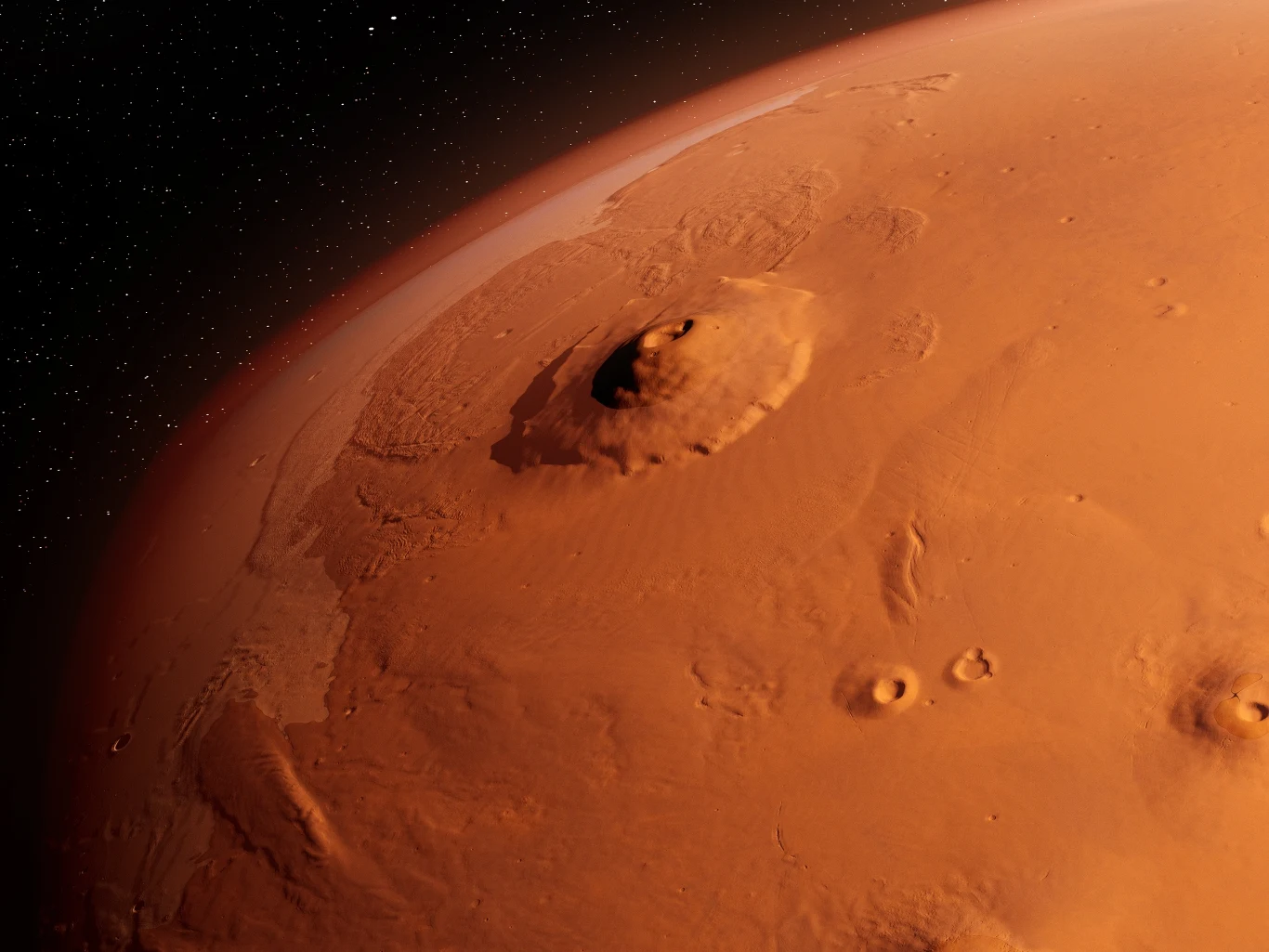 Wulkan Olympus Mons na Marsie Wulkan Olympus Mons na Marsie