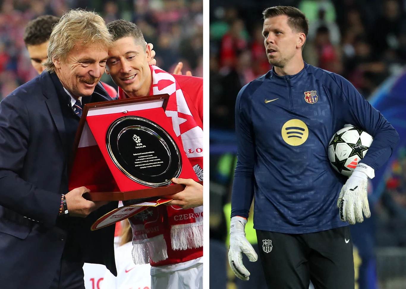 Na zdjęciu: Zbigniew Boniek, Robert Lewandowski oraz Wojciech Szczęsny