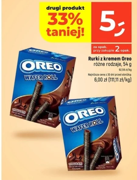 Rurka z kremem Oreo