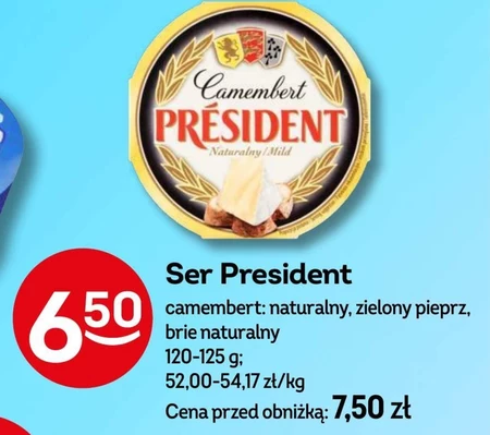 Président Ser Camembert naturalny 120 g