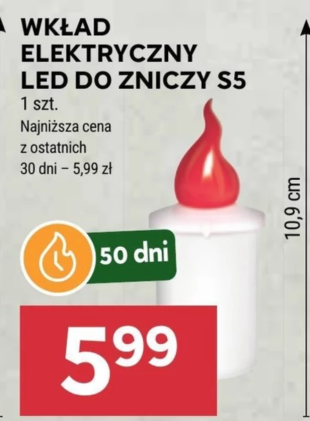 Wkład led do zniczy S!