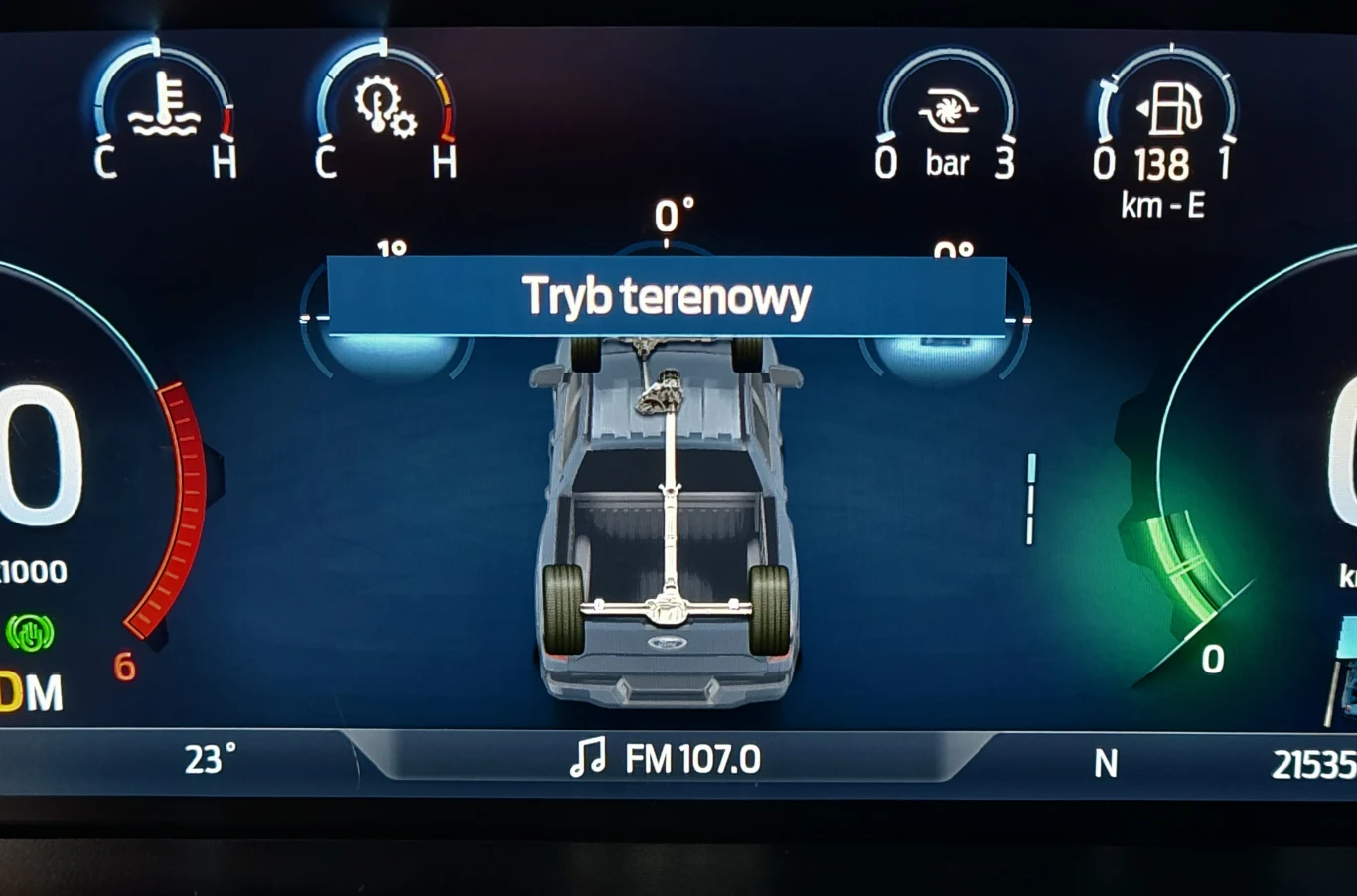 Kierowca może dowolnie sterować napędem 4x4 RangerA