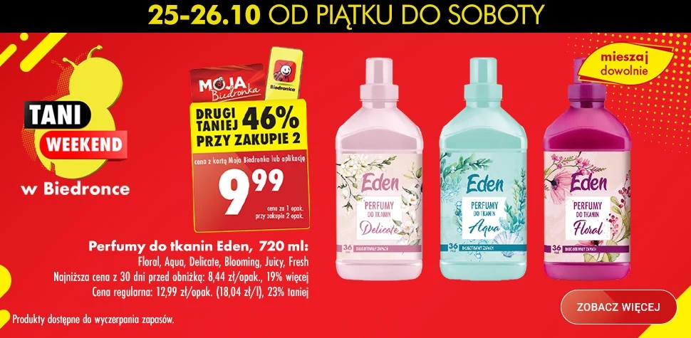 Perfumy do tkanin Eden w Biedronce 