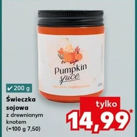 Świeca sojowa z drewnianym knotem w Kauflandzie 