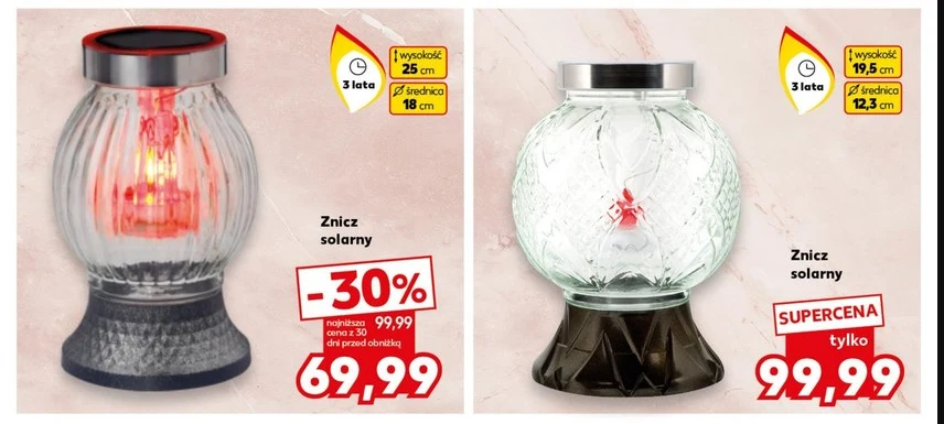 Znicze solarne w Kauflandzie 