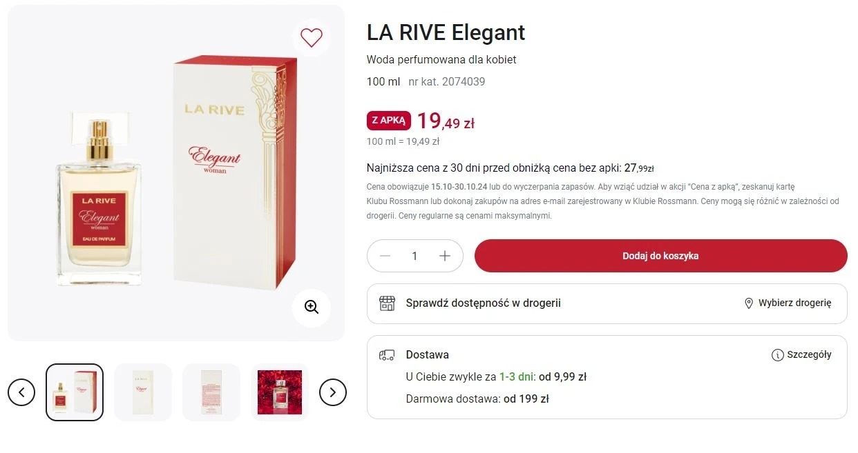Promocja na perfumy LA RIVE Elegant w Rossmannie! Promocja na perfumy LA RIVE Elegant w Rossmannie!