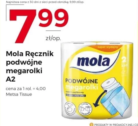 Mola Podwójne Megarolki Ręcznik papierowy 2 rolki