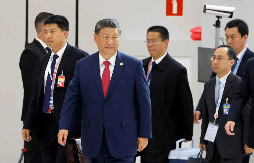 Przywódca Chin Xi Jinping podczas posiedzenia BRICS