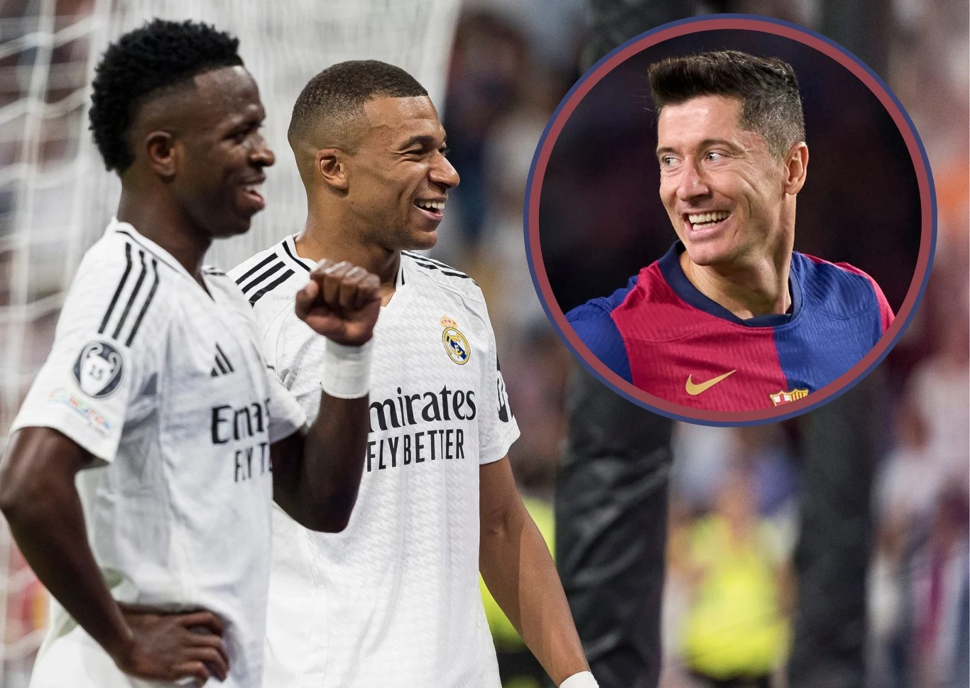 Vinicius i Kylian Mbappe / Robert Lewandowski Vinicius i Kylian Mbappe / Robert Lewandowski