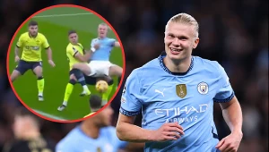 Erling Haaland w 1. połowie upokorzył Jana Bednarka