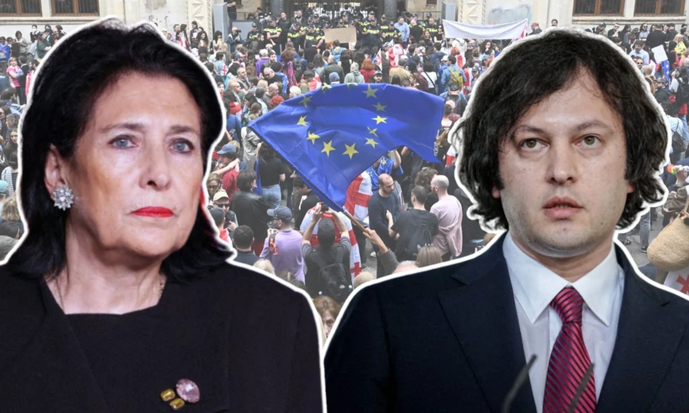 Wybory w Gruzji. Prezydent Salome Zurabiszwili i premier Irakli Kobachidze Wybory w Gruzji. Prezydent Salome Zurabiszwili i premier Irakli Kobachidze