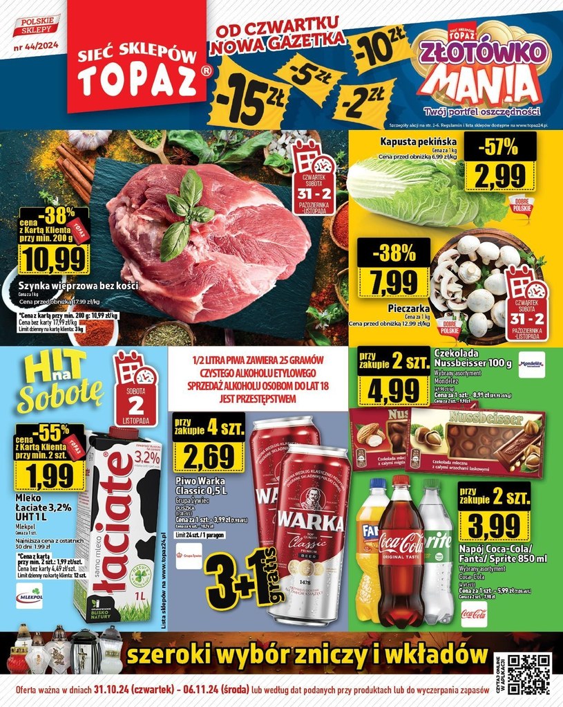 Gazetka promocyjna Topaz - ważna od 31. 10. 2024 do 06. 11. 2024