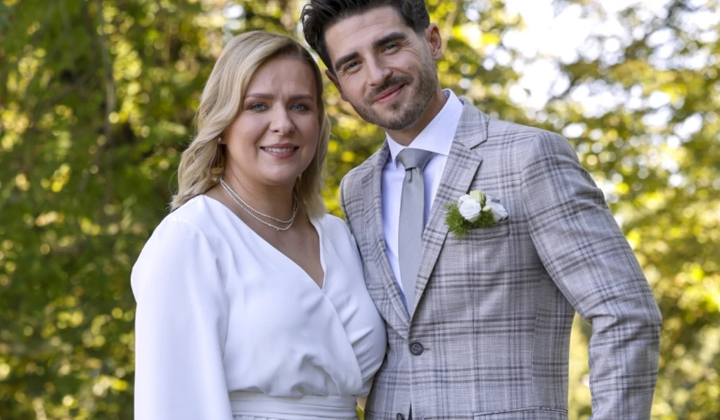 Aneta Zając i Damian Kulec na planie "Pierwszej miłości"