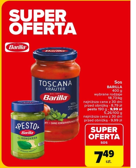 Barilla Basilico Sos pomidorowy z bazylią 400 g