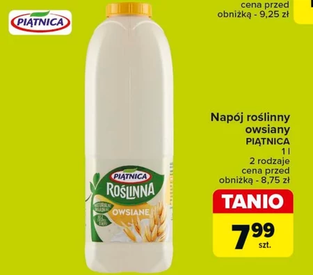 Piątnica Roślinna Napój owsiany 1 l