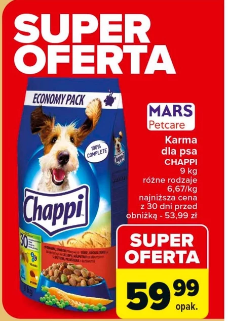 Chappi Sucha karma dla dorosłych psów z wołowiną drobiem i warzywami 9 kg