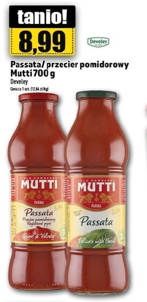 Mutti Passata przecier pomidorowy z bazylią 700 g niska cena