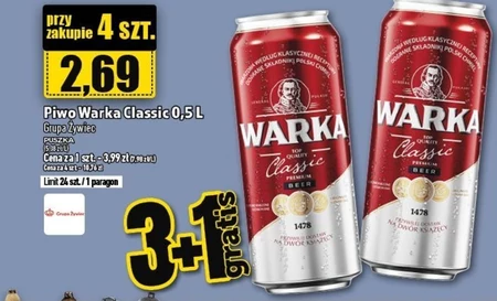 Warka Classic Piwo jasne 500 ml