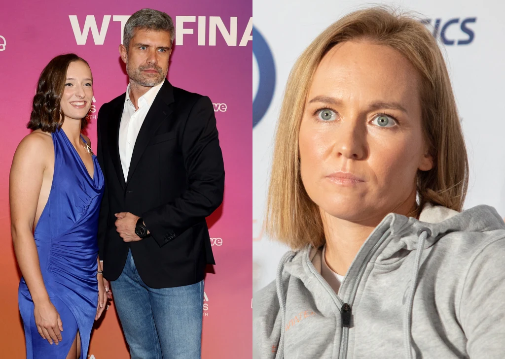 Tenis. Na zdjęciu Iga Świątek, trener Tomasz Wiktorowski oraz Daria Abramowicz Tenis. Na zdjęciu Iga Świątek, trener Tomasz Wiktorowski oraz Daria Abramowicz