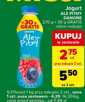 Danone Ale Pitny Produkt mleczny smak owoce leśne 270 g niska cena