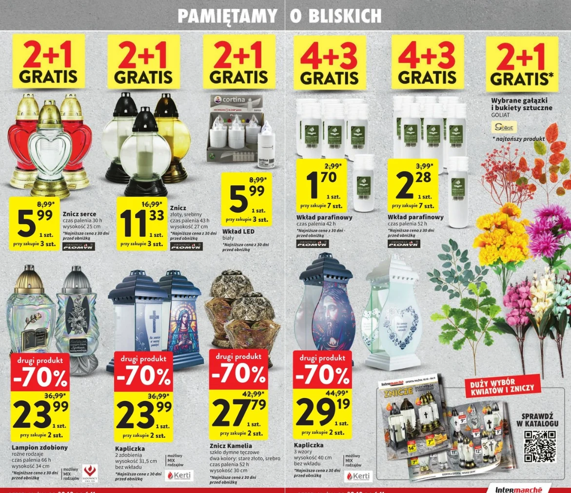 Znicze 2+1 w Intermarche 