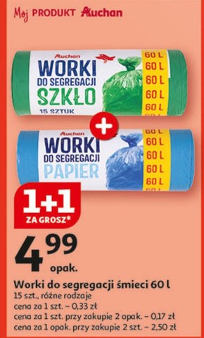 Worki do segregacji Auchan niska cena