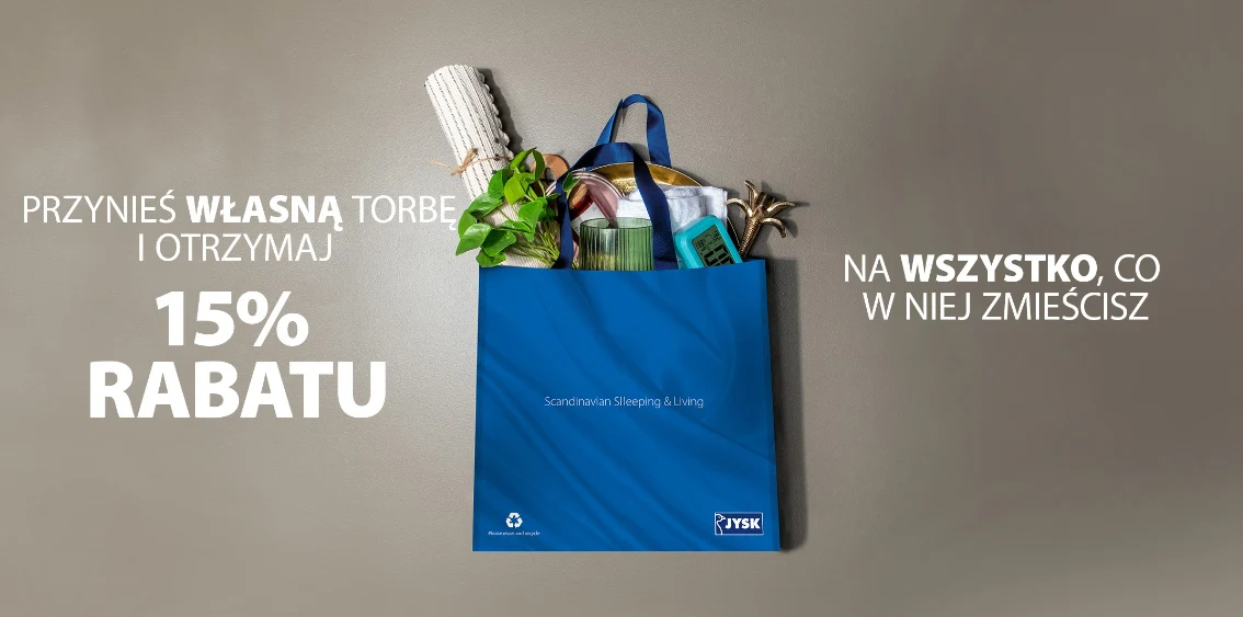 15% rabatu na wszystko co zmieścisz w torbie! 