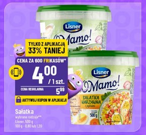 Lisner O Mamo! Sałatka warzywna z jajkiem 500 g niska cena