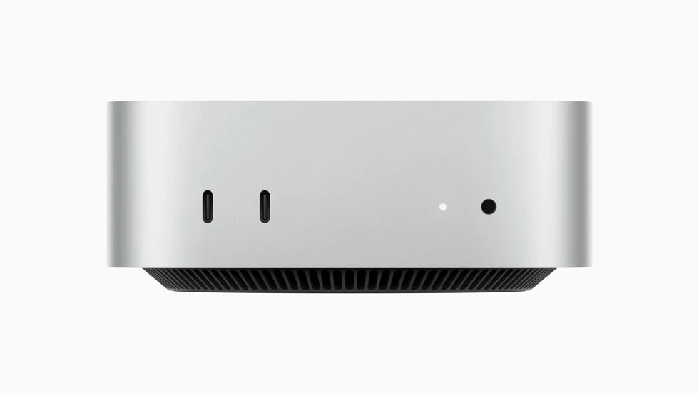 Nowy Mac Mini M4 z przodu.