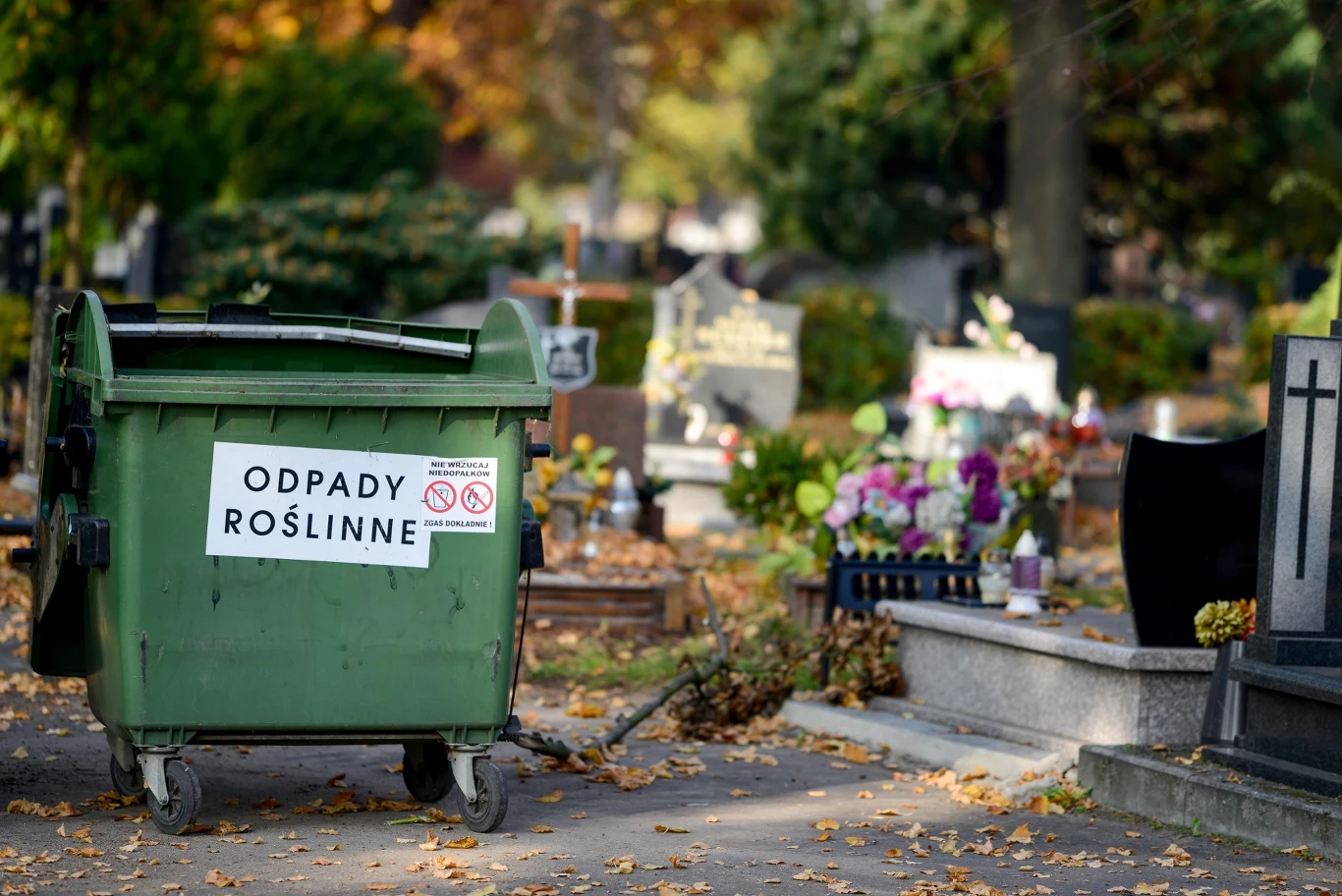 Łódź. Cmentarz Doły przy ulicy Telefonicznej.