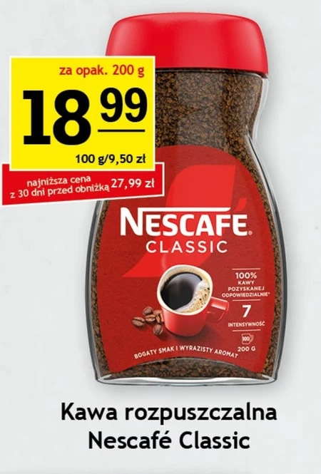 Nescafé Classic Kawa rozpuszczalna 200 g