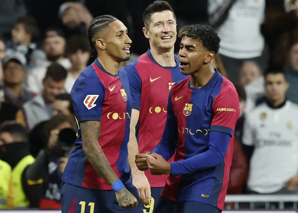 Raphinha, Robert Lewandowski i Lamine Yamal, czyli zabójczy tercet Barcelony. Już niebawem dołączy do nich także Nico Williams? Raphinha, Robert Lewandowski i Lamine Yamal, czyli zabójczy tercet Barcelony. Już niebawem dołączy do nich także Nico Williams?