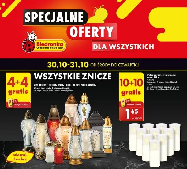 Biedronka oferuje znicze i wkłady za darmo!