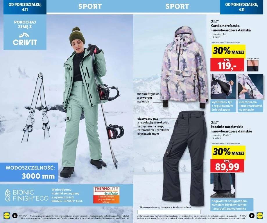 Lidl oferuje kurtki i spodnie narciarskie 30% taniej!
