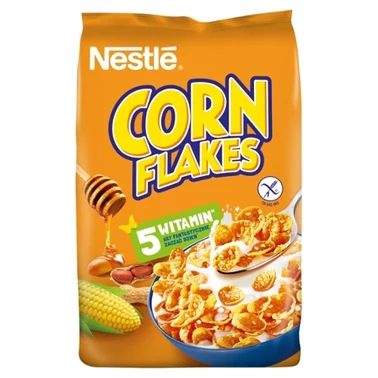 Nestlé Corn Flakes Chrupiące płatki kukurydziane miód i orzeszki 250 g - 0