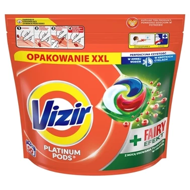 Vizir Platinum PODS  + Fairy Effect Kapsułki do prania, 50 prań[NT{envariant2}] 50 Washes - 1