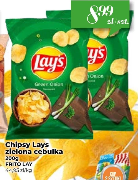 Lay's Chipsy ziemniaczane o smaku zielonej cebulki 200 g